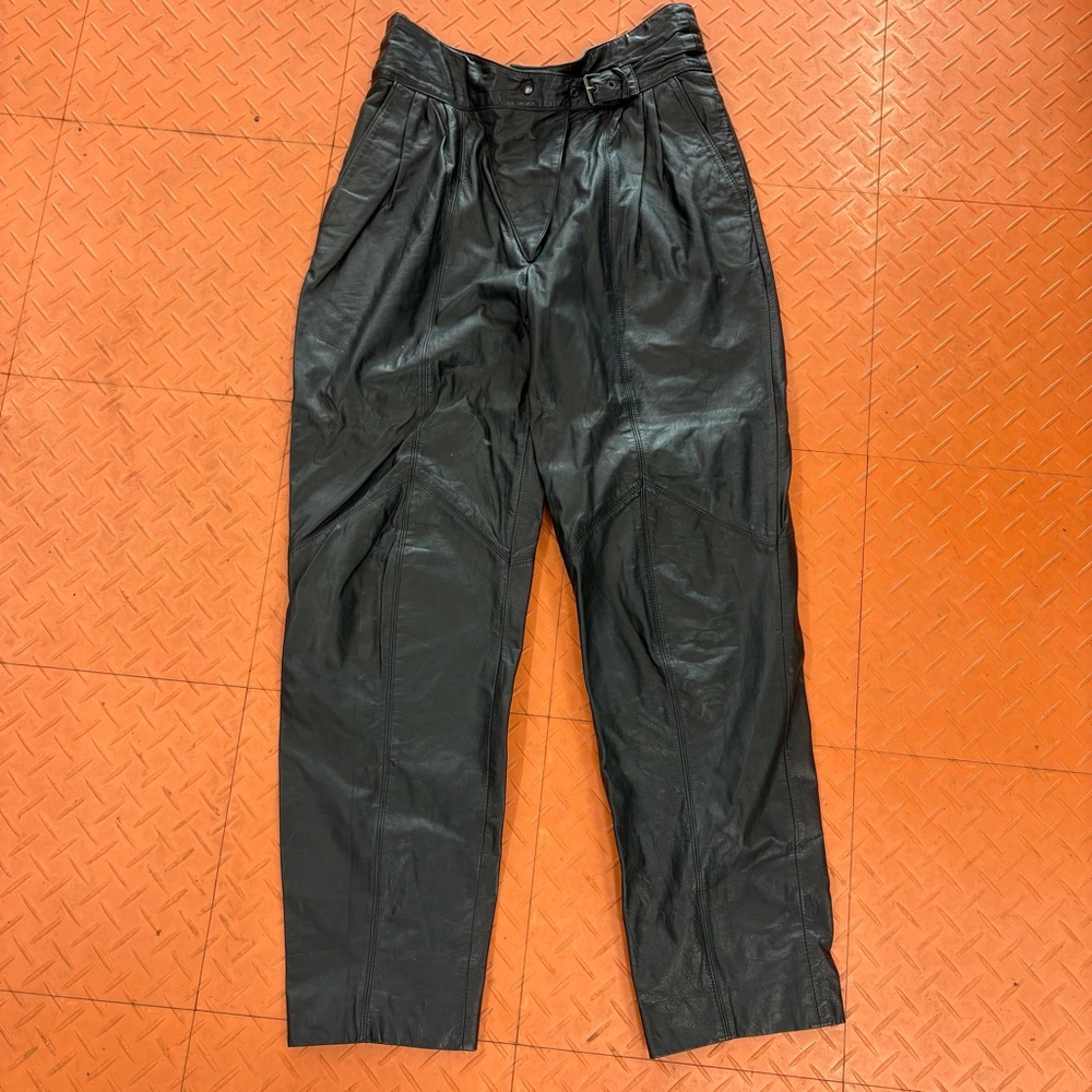 High-waisted 80s Leather Pants Leather Fashions